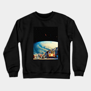 Outer Town - Space Aesthetic, Retro Futurism, Sci-Fi Crewneck Sweatshirt